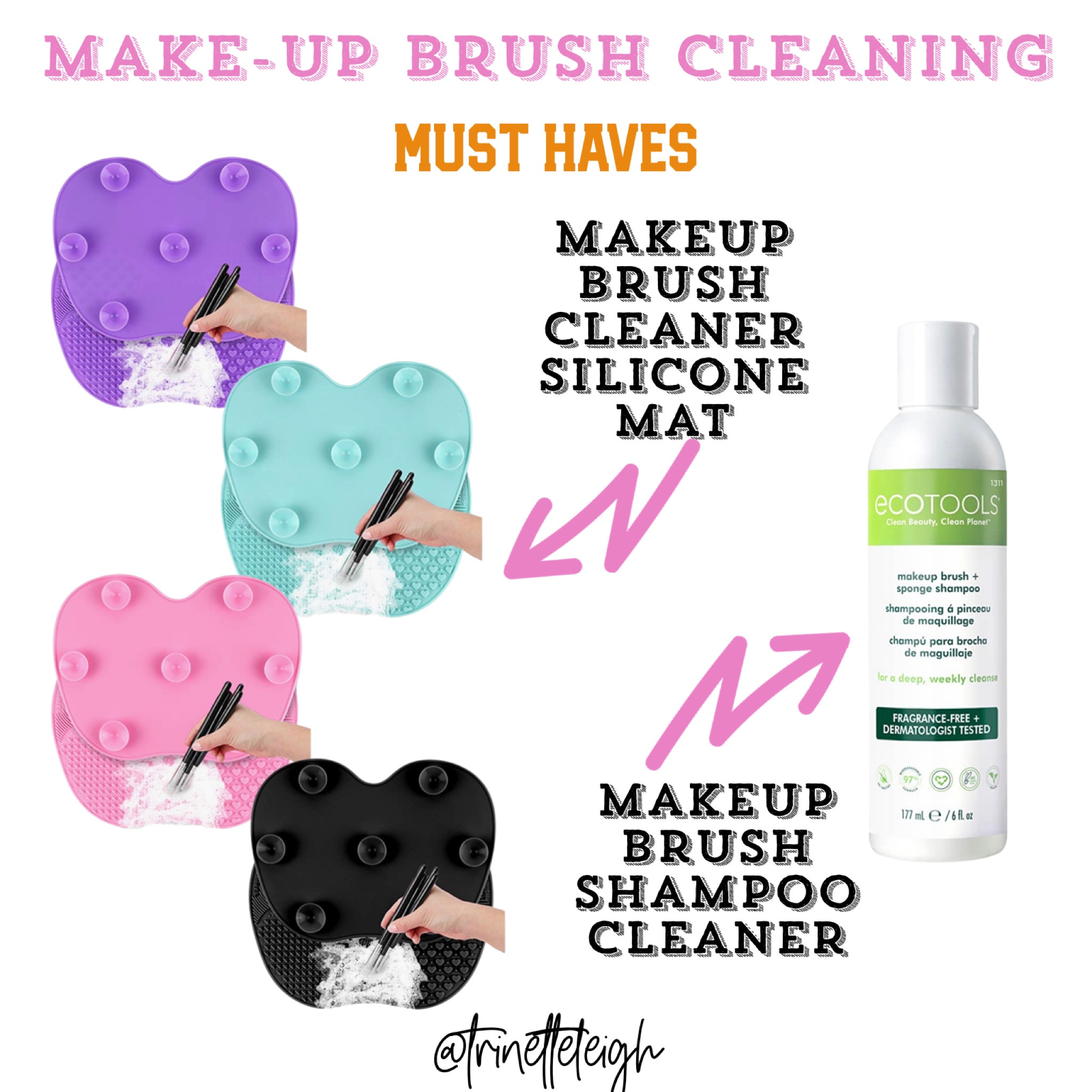 Must haves for make up brush cleaning. Make up brush cleaner silicone mat. Make up brush, shampoo cleaner. Amazon finds.

#LTKFind #LTKbeauty #LTKunder50