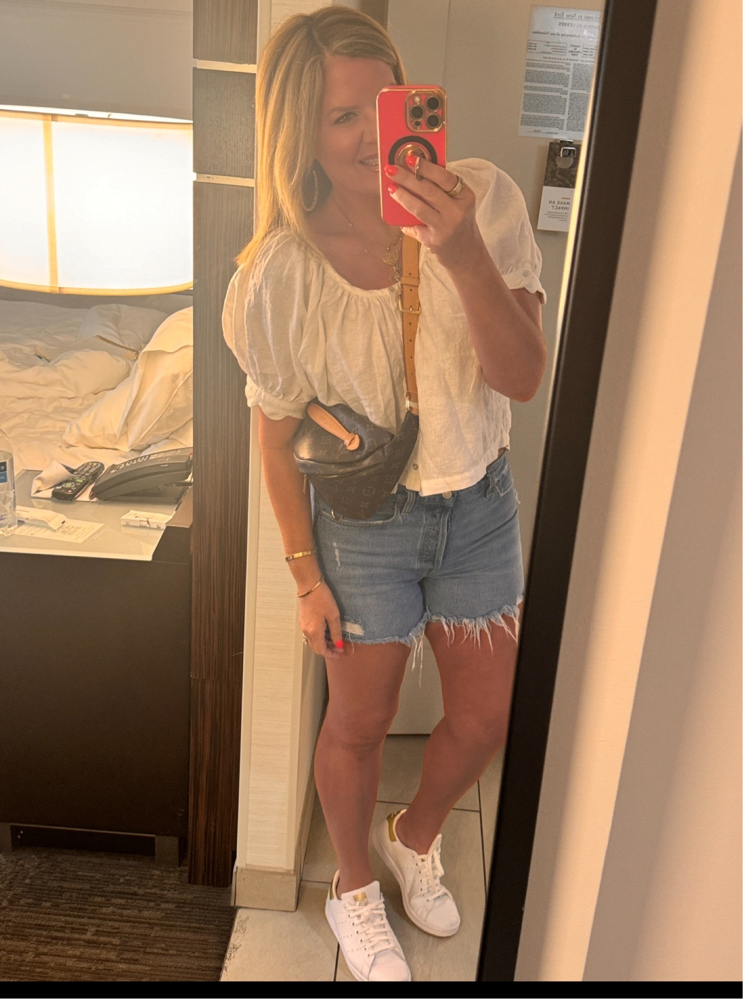 Summer basics. Such a cute and comfortable outfit for walking the streets in Boston.

These are my favorite jeans shorts.

#LTKShoeCrush #LTKTravel #LTKOver40