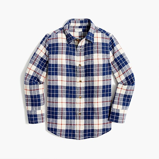 Boys' long-sleeve flannel shirt | J.Crew Factory