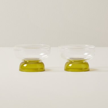 SET OF 2 COLOUR POP GLASS COUPE GIVERNY | Indigo (CA)
