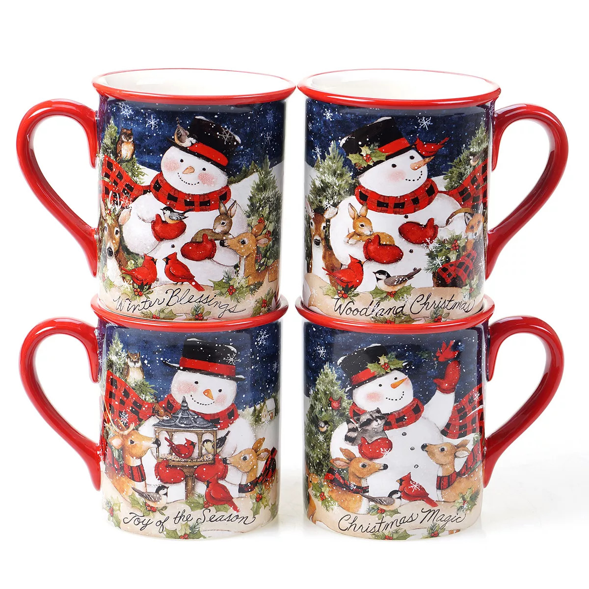 Certified International Magic of Christmas Snowman 4-pc. Mug Set | Kohl's