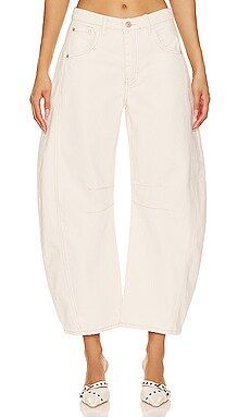 Free People Good Luck Mid Rise Barrel in Milk from Revolve.com | Revolve Clothing (Global)