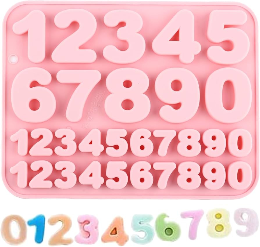 30 Cavity Small Size 0-9 Digital Chocolate Molds Number Silicone Mold For Chocolate Candy Cake De... | Amazon (US)