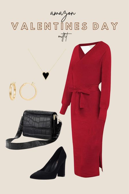 Valentine’s Day outfit ideas, sweater dress, amazon fashion, Amazon finds 

#LTKunder100 #LTKSeasonal #LTKFind