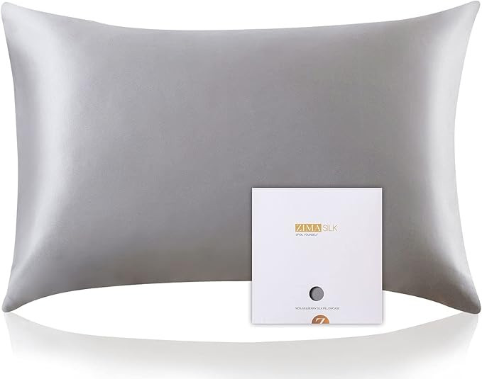 ZIMASILK 100% Mulberry Silk Pillowcase for Hair and Skin Health,Soft and Smooth,Both Sides Premiu... | Amazon (US)