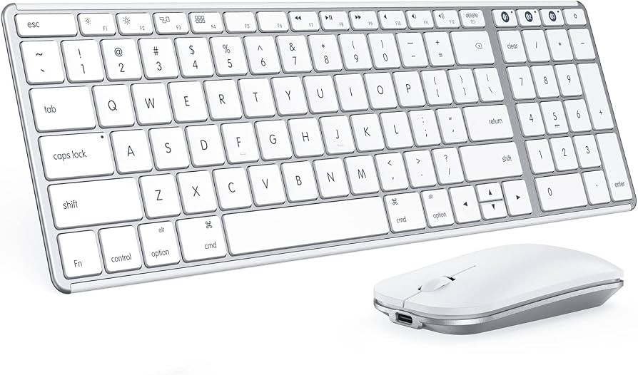seenda Bluetooth Keyboard and Mouse Combo for Mac, SKM64-2 Rechargeable Silent Wireless Keyboard ... | Amazon (US)