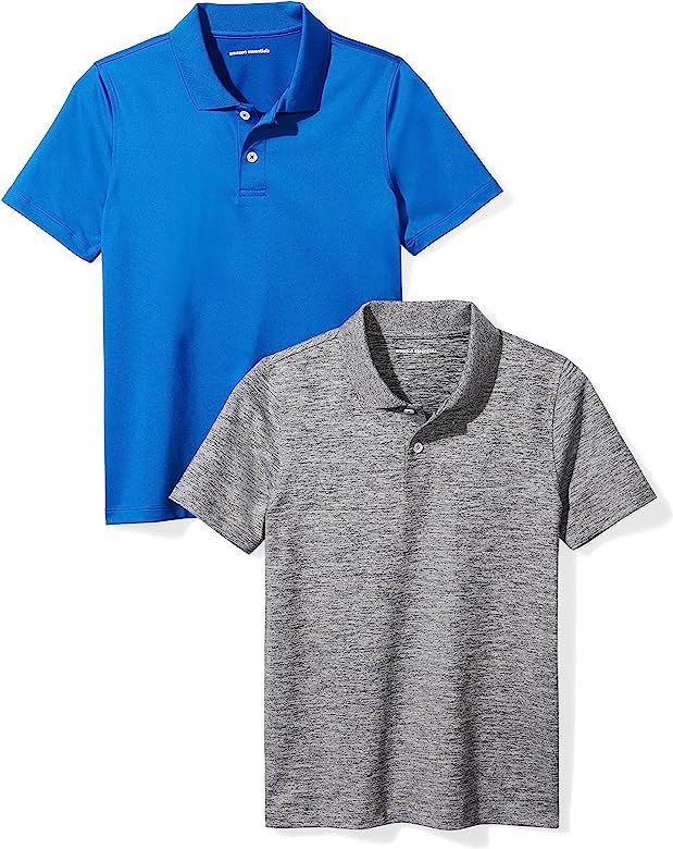 Amazon Essentials Boys' Active Performance Polo Shirts | Amazon (US)