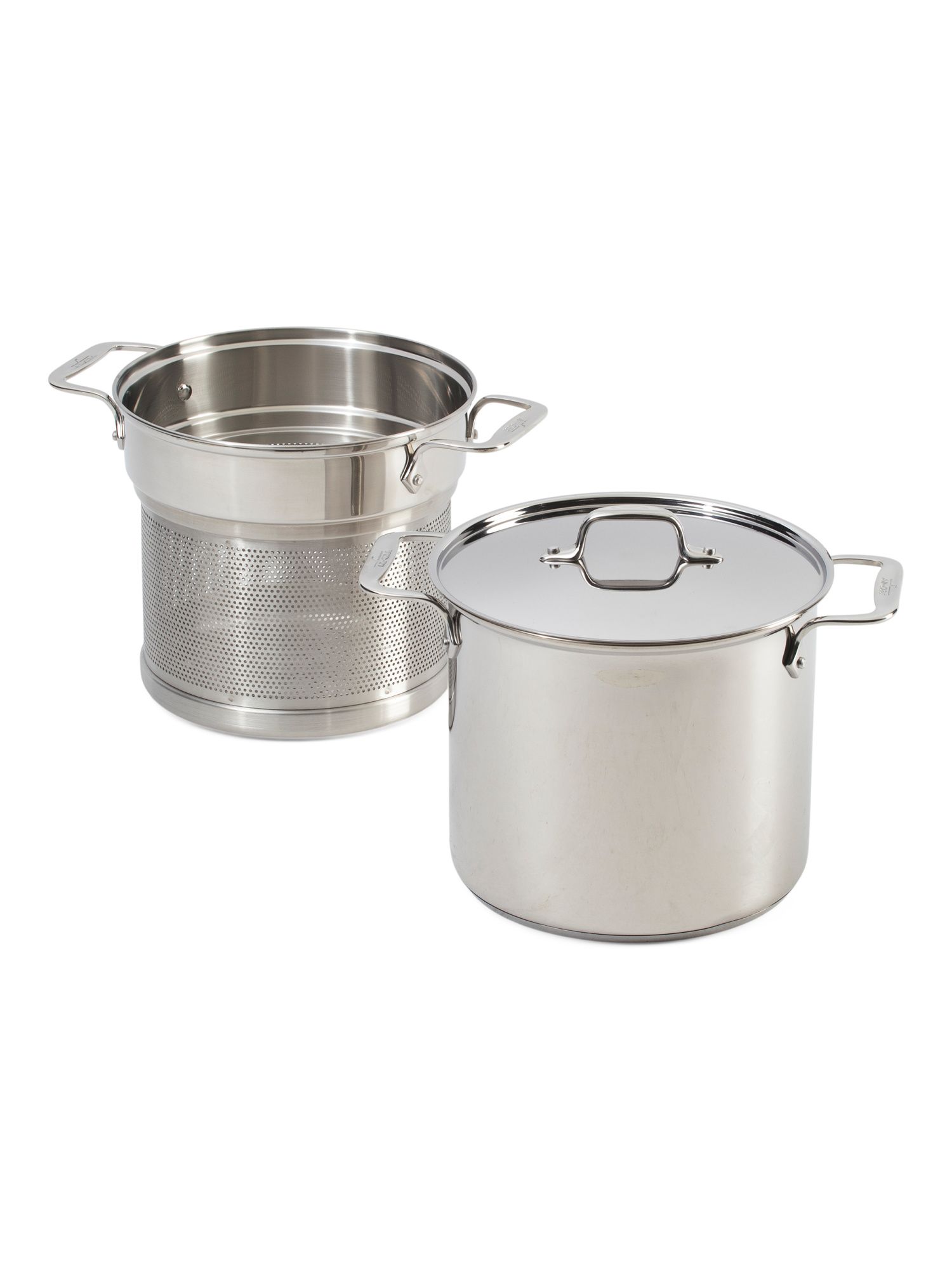8qt Stainless Steel Pasta Pot With Insert Slightly Blemished | TJ Maxx