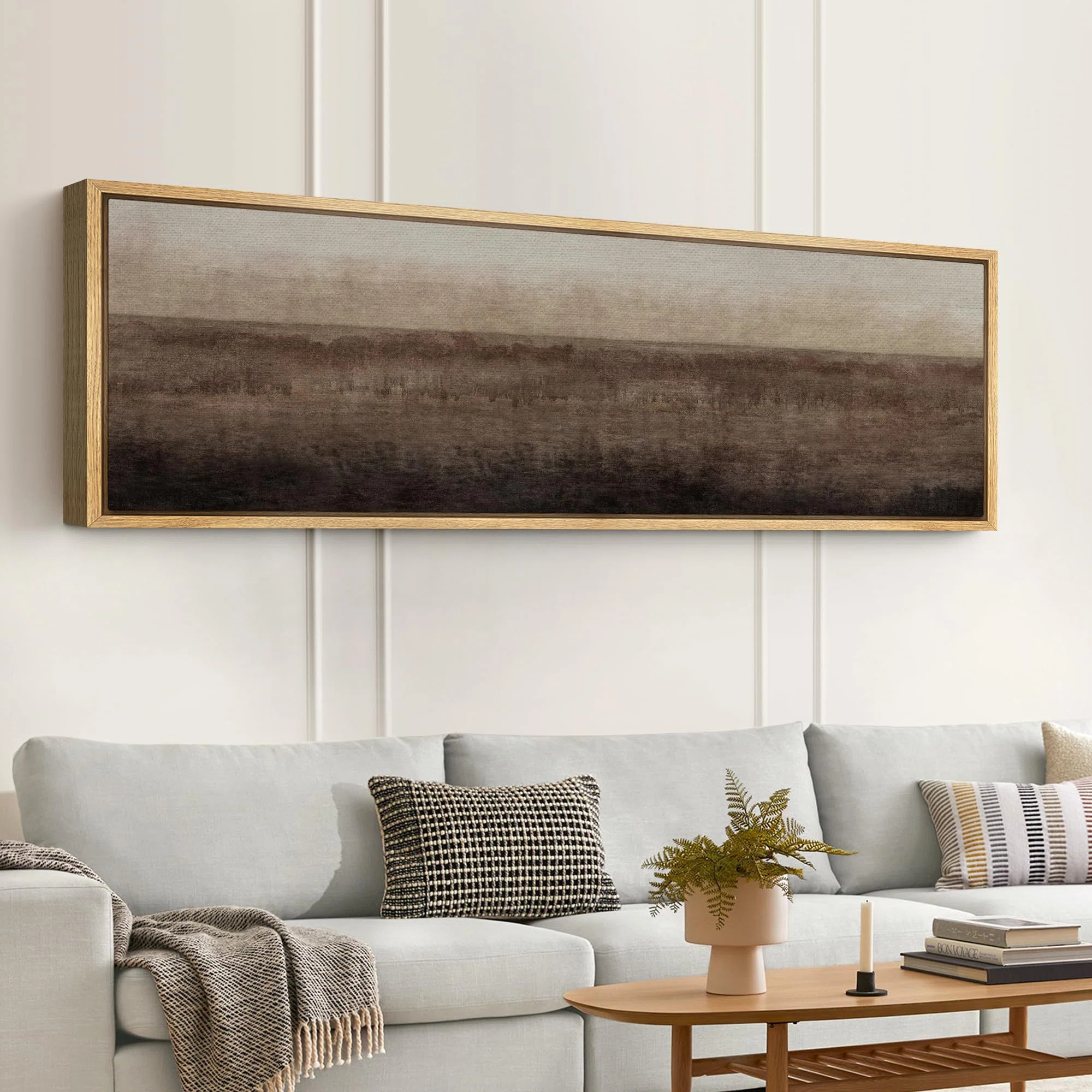 Serene Horizon Minimalist Landscape Modern Art | Wayfair North America