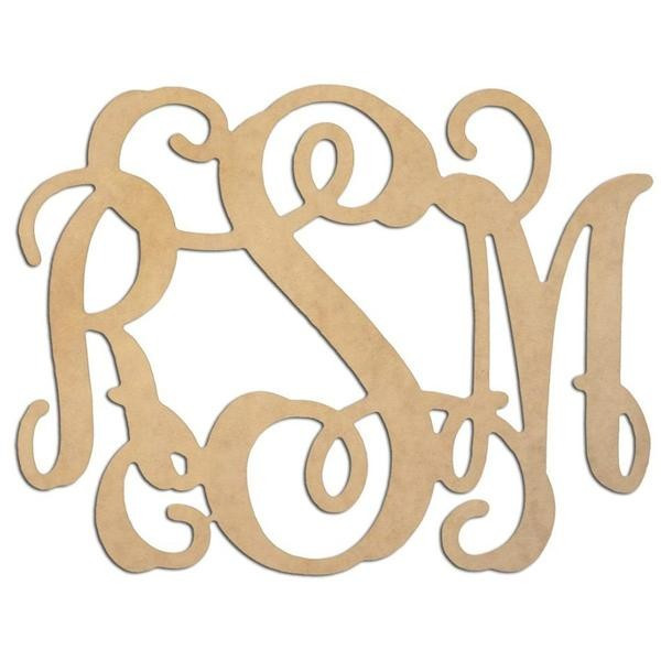 Intertwined Wooden Monogram | United Monograms