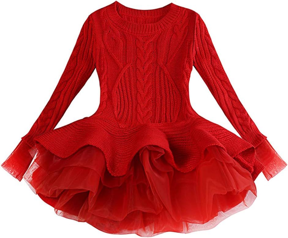 Girl Winter Long Sweater Dress | Amazon (US)