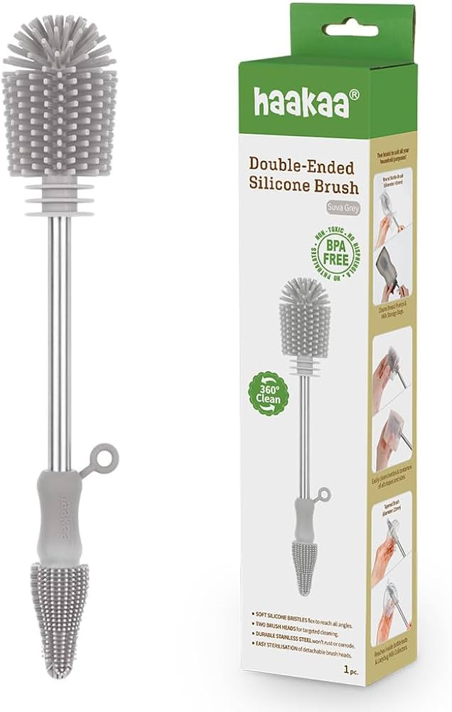 Haakaa Silicone Cleaning Brush Kit – Household Cleaning Brushes for Bottles and Crevices – Fo... | Amazon (US)