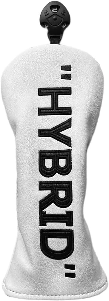 PU Leather Driver & Fairway Wood Headcover - White with Black, Premium Golf Accessory | Amazon (US)
