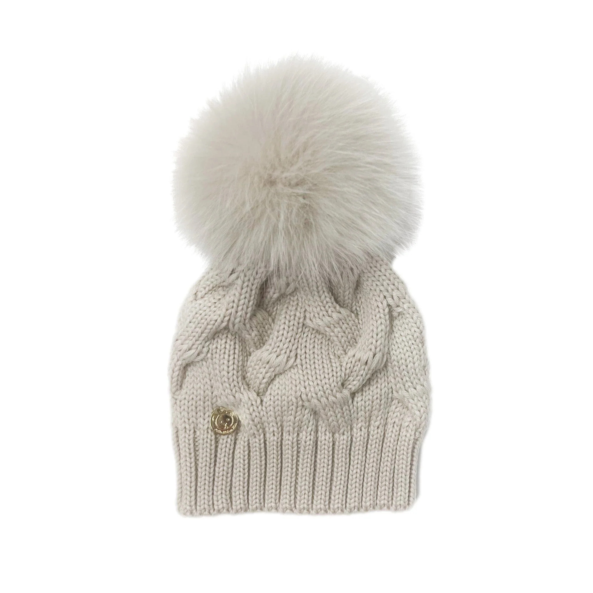 Sandstone Merino Wool Kids Beanie Hat | petite maison kids