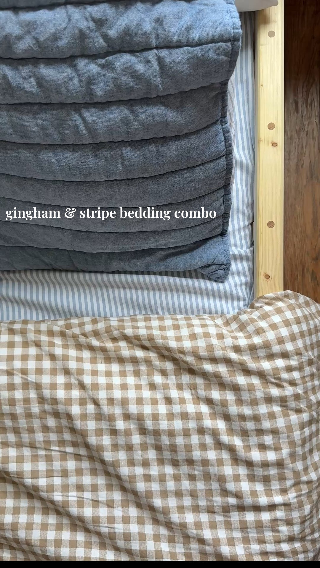 gingham & stripe bedding combo I’m loving. can be for kids or elevated for an adults bedroom too!

#LTKFamily #LTKSeasonal #LTKHome