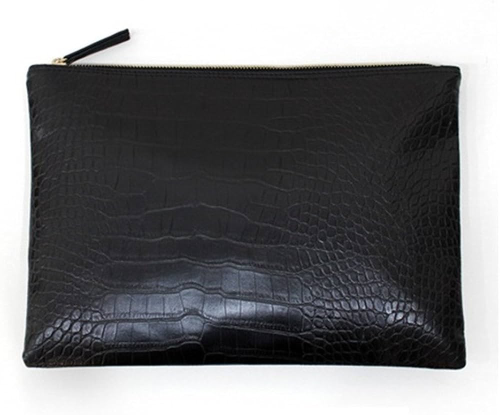 NIGEDU Women Clutches Crocodile Grain PU Leather Envelope Clutch Bag | Amazon (US)