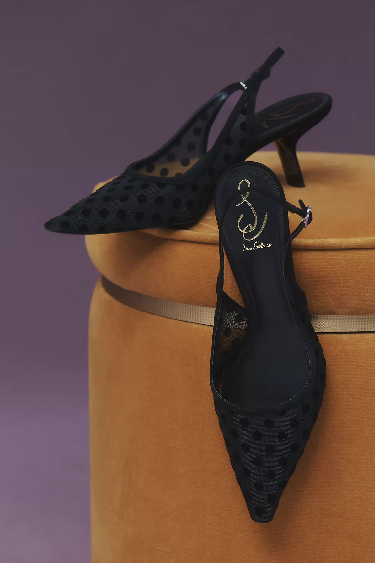 Sam Edelman Bianka Mesh Dot Slingback Heels | Anthropologie (US)