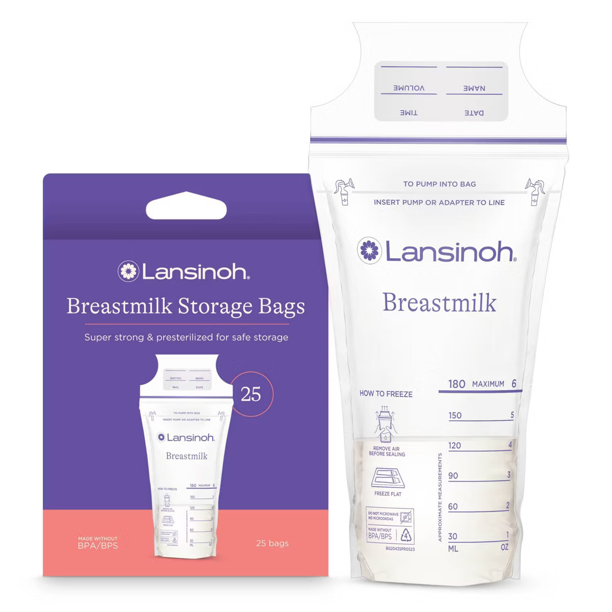 Lansinoh Breast Milk Storage Bags, Fast Freeze & Thaw Breast Milk Bags for Baby Bottle Feeding - ... | Target