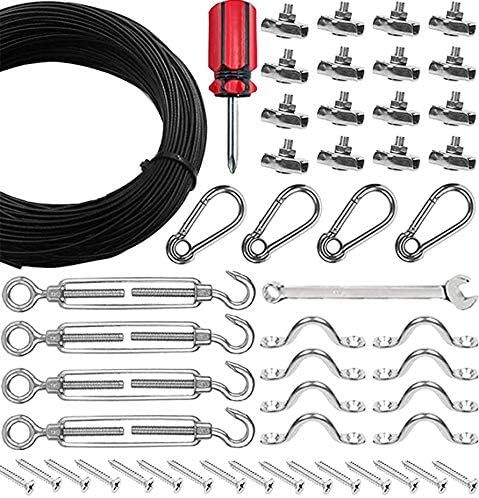SMART RSQ The Complete String Lights Hanging Kit with 170ft Coated Stainless Steel Cable. Easy to... | Amazon (US)