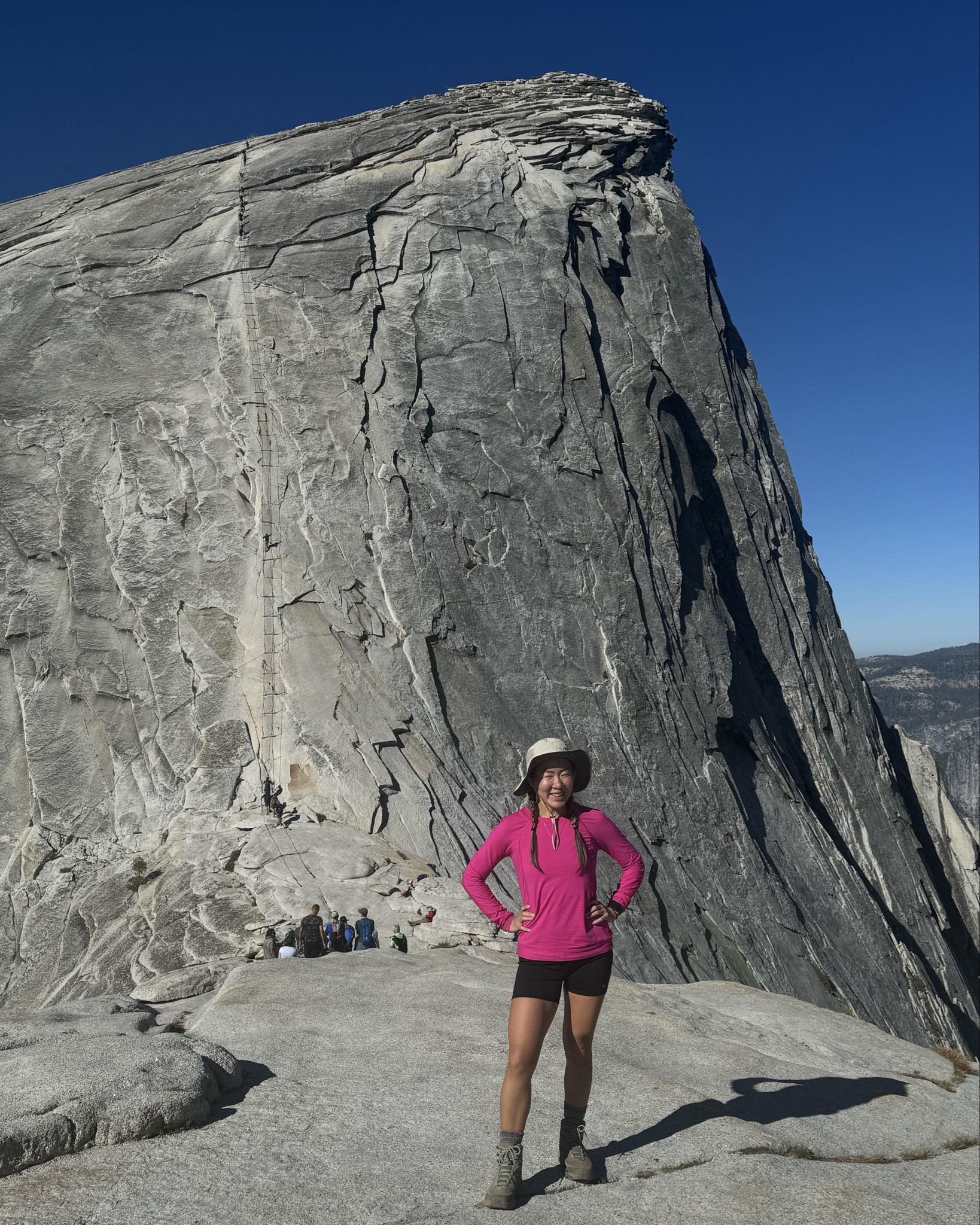 Find yourself a pair of hiking boots, that’s sturdy enough for the ankle support, comfortable enough for strenuous hikes like Yosemite, and light enough for a jumping picture at the top of the mountain. 

😅😅 

And hiking boots kind of ties the outfit together.  Now go explore!

Must haves: hiking boots. 
A hat. Multiple layers. Back pack. Walking sticks don’t hurt. 

#LTKActive #LTKootd #LTKgrwm