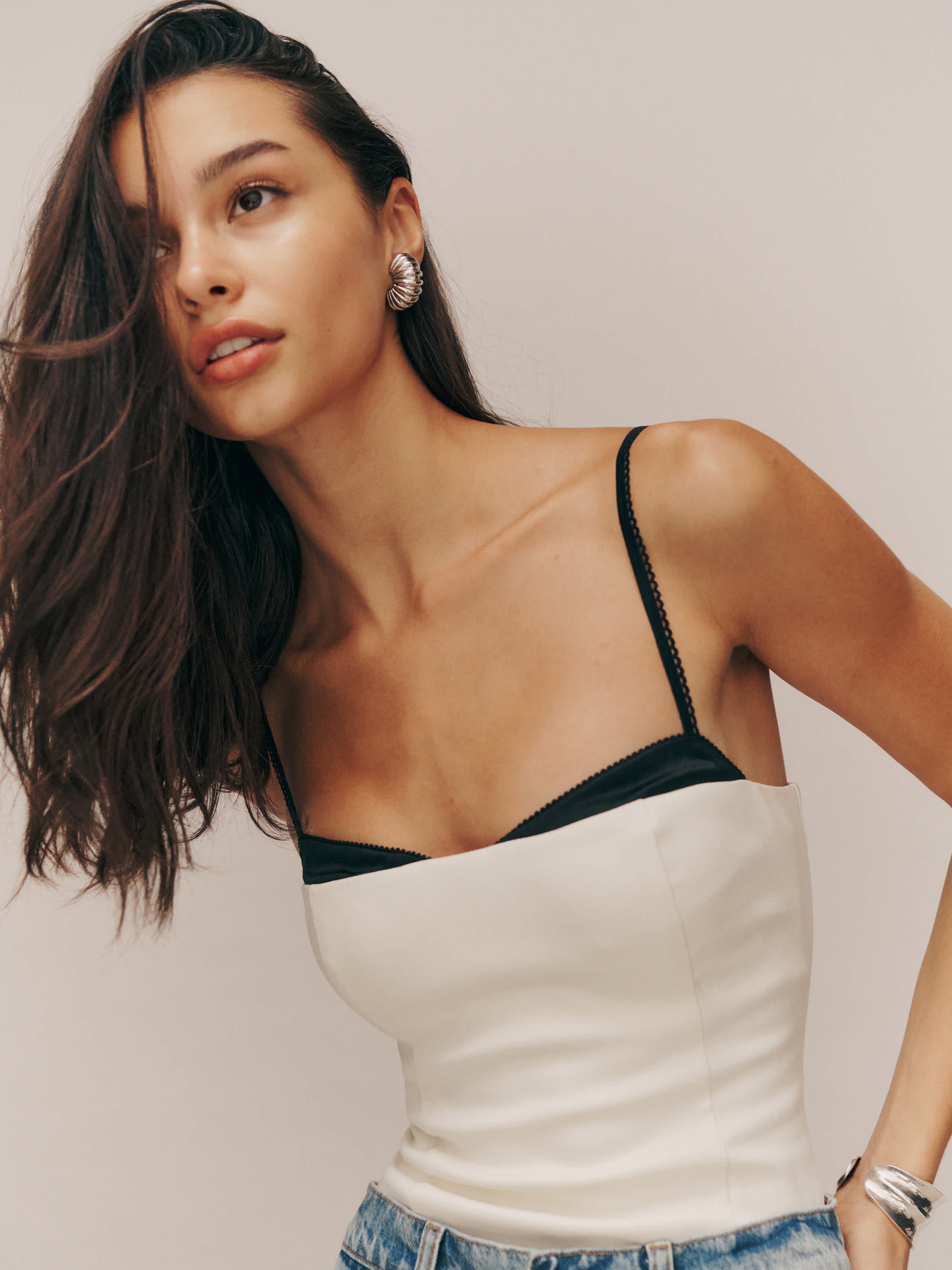 Reformation Melanie Top Ivory 12 | Reformation (Global)