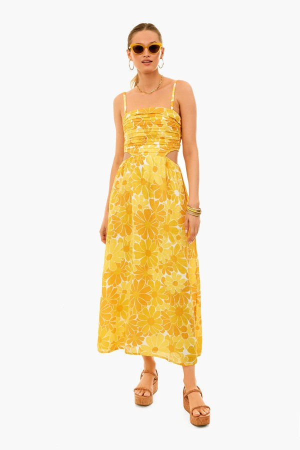 Canaria Floral Marigold Jamaica Midi Dress | Tuckernuck (US)