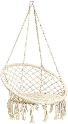 CCTRO Hammock Chair Macrame Swing,Boho Style Rattan Chair Hanging Macrame Hammock Swing Chairs fo... | Amazon (US)