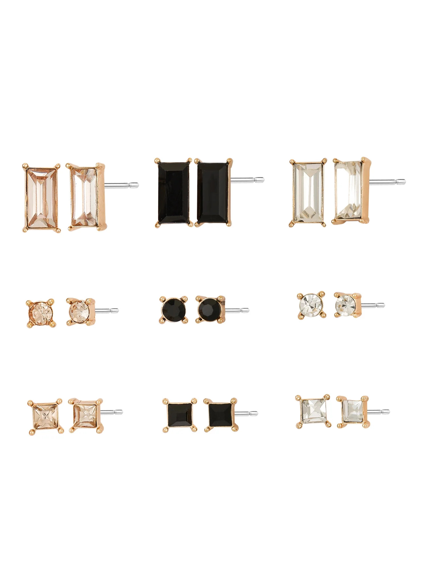 Women's Jewelry Stud Earring Collection, 9 Pairs | Walmart (US)