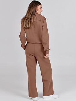 ANRABESS Women 2 Piece Outfits Wide Leg Pants Sweatsuits | Amazon (US)