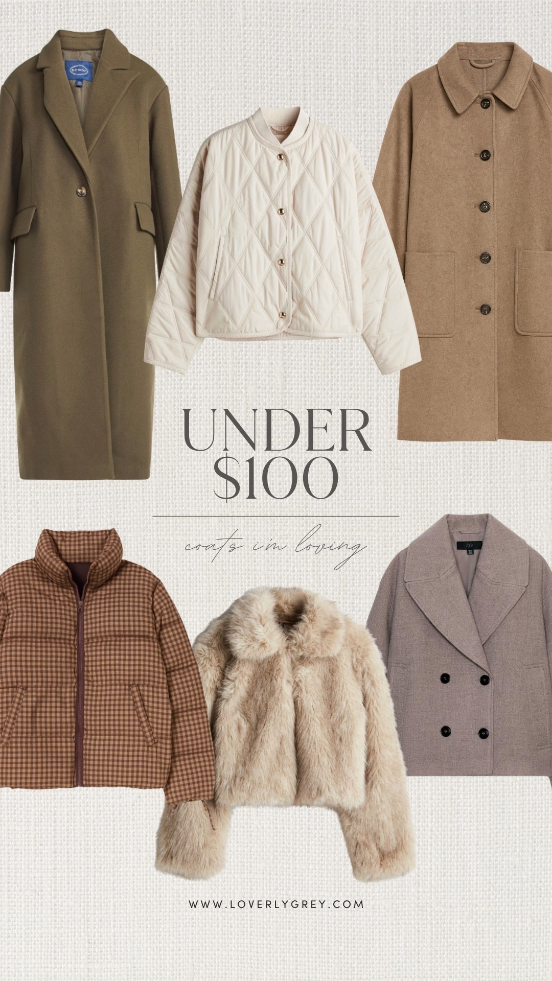 Some coats I’m loving for winter that are all under $100! Super affordable & all different types of styles! I even have a couple of these!

Loverly Grey, coats, coats under $100, affordable coats, puffer jacket, quilted jacket, faux wool coat, fur coat 

#LTKFindsUnder100 #LTKSeasonal