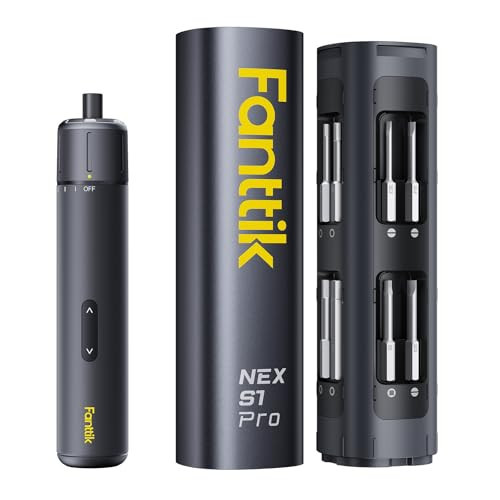 Fanttik S1 Pro Electric Screwdriver, Power Screwdriver with16 S2 Steel Bits, 3 Torque Settings, Max 6 N.m, 2000mAh Battery, LED Light & 1/4''Hex, Ideal Tool for Furniture & Gaming PC | Amazon (US)