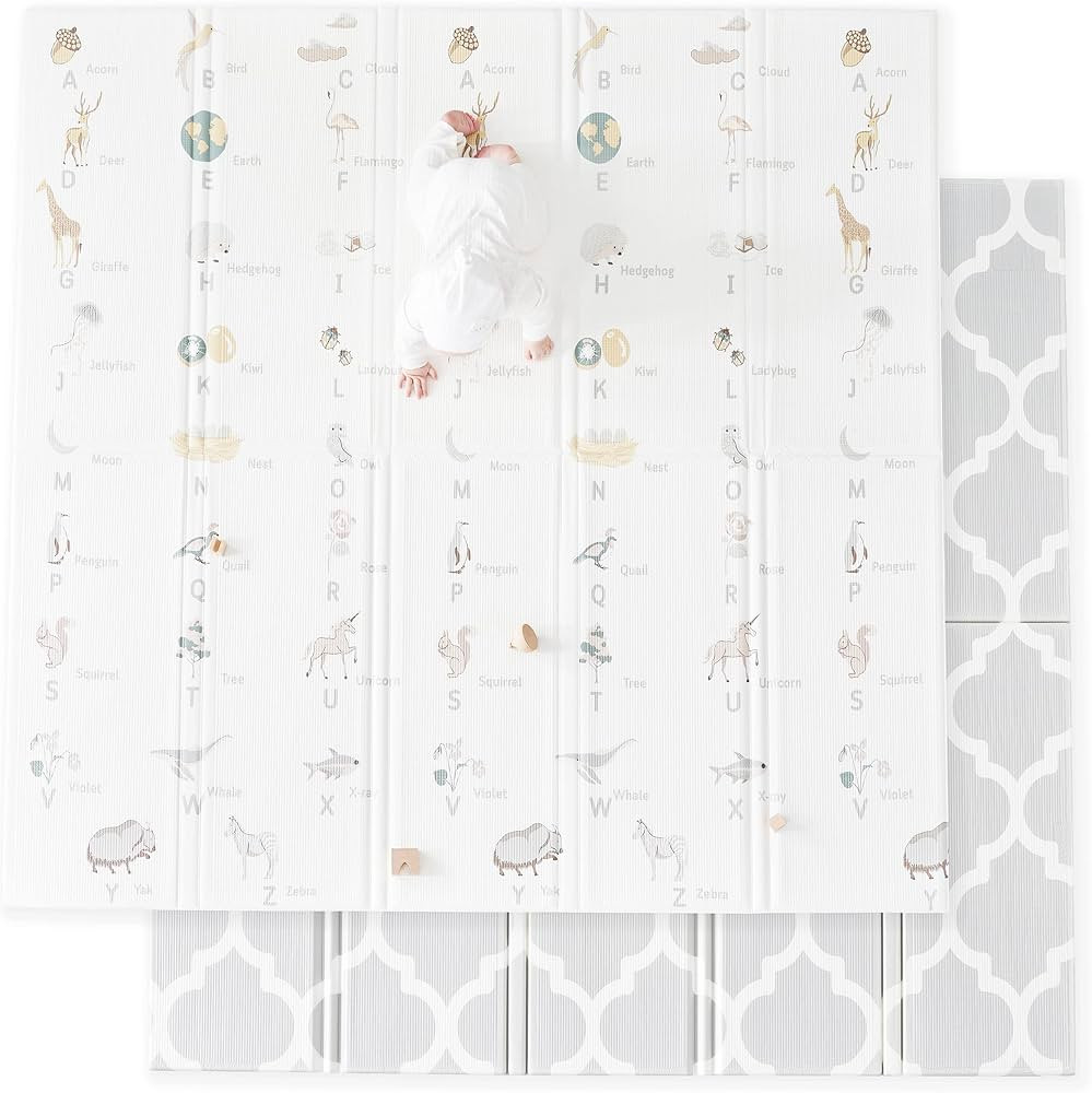 Cuddle & Learn Play Mat by Fortella, Foldable & Reversible, Montessori Educational Crawling Mat f... | Amazon (US)