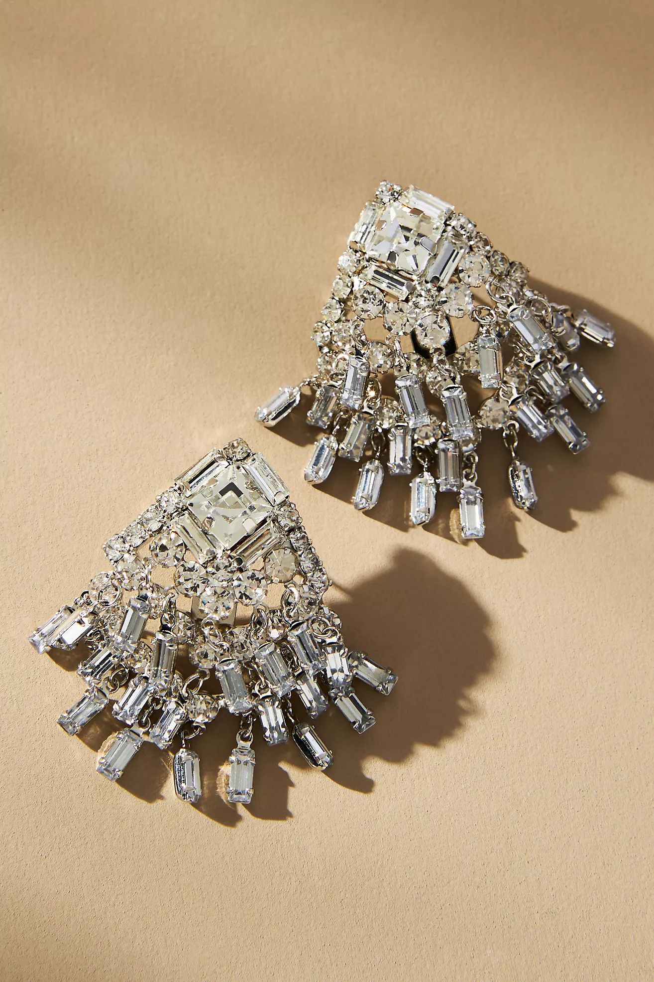 The Restored Vintage Collection: Oversized Crystal Teardrop Earrings | Anthropologie (US)