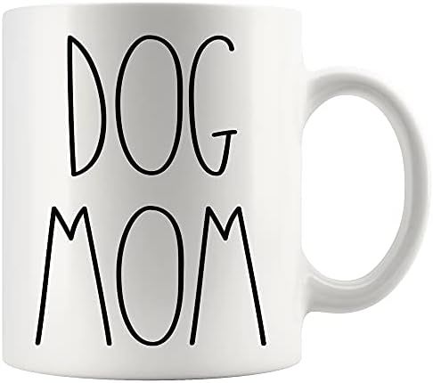 Dog Mom Coffee Mug - Dog Mom Rae Dunn Inspired Coffee Mug - Text Rae Dunn Style Coffee Mug - Birt... | Amazon (US)