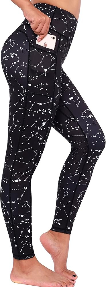 Neonysweets Womens Printed Tummy Control Yoga Workout Leggings Pocket | Amazon (US)