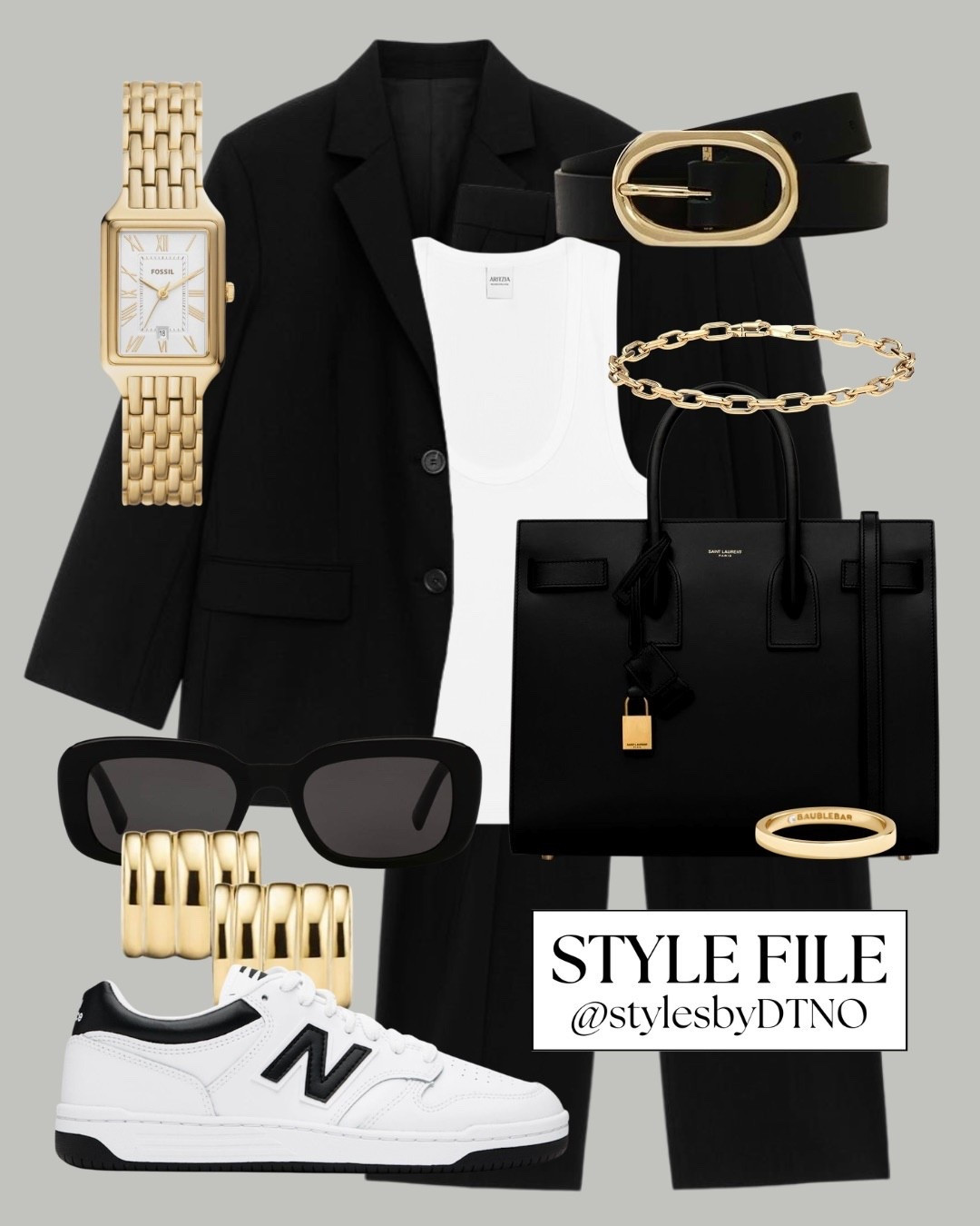 Styling a black ARKET blazer suit with a white Aritzia scoop neck tank top, New Balance 480 sneakers, and a Saint Laurent sac de jour tote bag (affordable alternatives are listed below)

Tags: Spring Outfit, Minimalist Fashion, OOTD, Capsule Wardrobe 2026, What To Wear, Outfit Ideas, Neutral Fashion, Elevated Casual, Look For Less, Wardrobe Essentials, High Street Fashion, Effortless Chic, Quiet Luxury Style, Everyday Outfit, 

#LTKootd #LTKSpringSale #LTKSeasonal