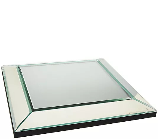Make Your Selection: 12" Square Beveled Mirror Centerpiece by Valerie | QVC