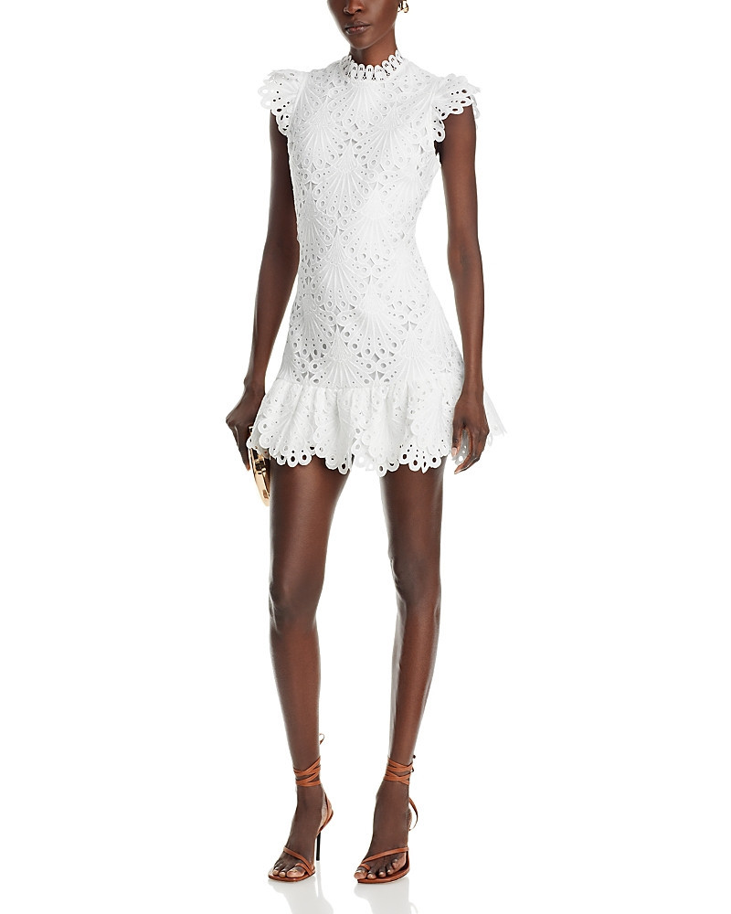 Aqua Mock Neck Lace Shift Dress - 100% Exclusive | Bloomingdale's (US)