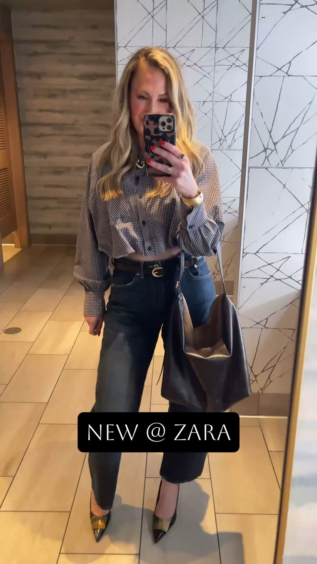 Unfortunately I can’t link the exact outfit for you guys butttt it’s too cute not to share! This whole outfit is @zara except the jewelry. My chunky chain necklace is from @girligirlbtq and of course wearing the Bottega dupe earrings from Amazon. Linked a similar super cute look with my other fav pair of Levi’s! #zara #levis #dolcevita #ltkshoecrush #ltkstyletip 

#LTKootd #LTKFindsUnder50 #LTKOver40