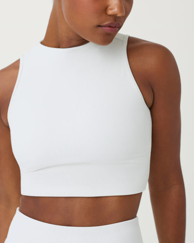 Contour Rib Mock Neck Crop Top | Spanx