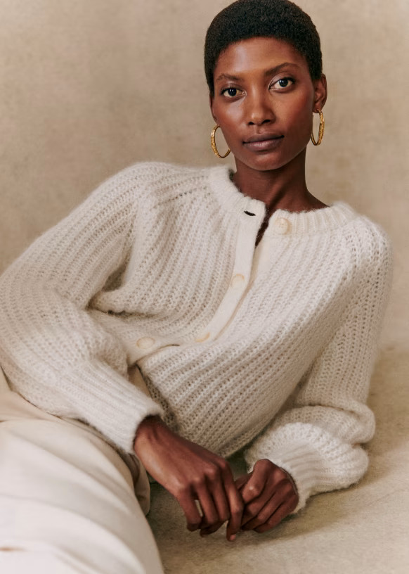 Emile Cardigan - Ecru - Alpaca - Sézane | Sezane Paris
