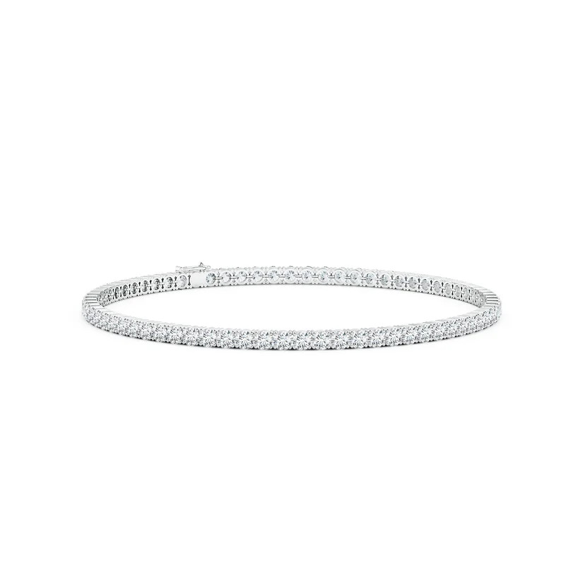 Lab-Grown Classic Diamond Linear Tennis Bracelet | Angara Inc.