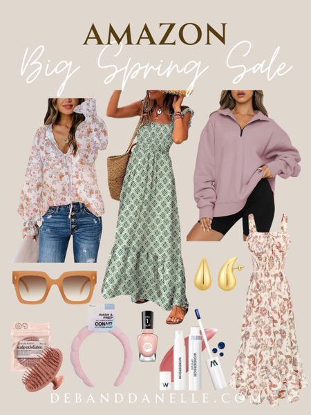 Add a pop of color with these fashion choices that are all on sale as part of Amazon’s Big Spring Sale. 

#sweatshirt #springdress #floraltop #sunglasses #earrings #liptint #nailpolish #amazon #bigspringsale 

#LTKstyletip #LTKSeasonal #LTKsalealert