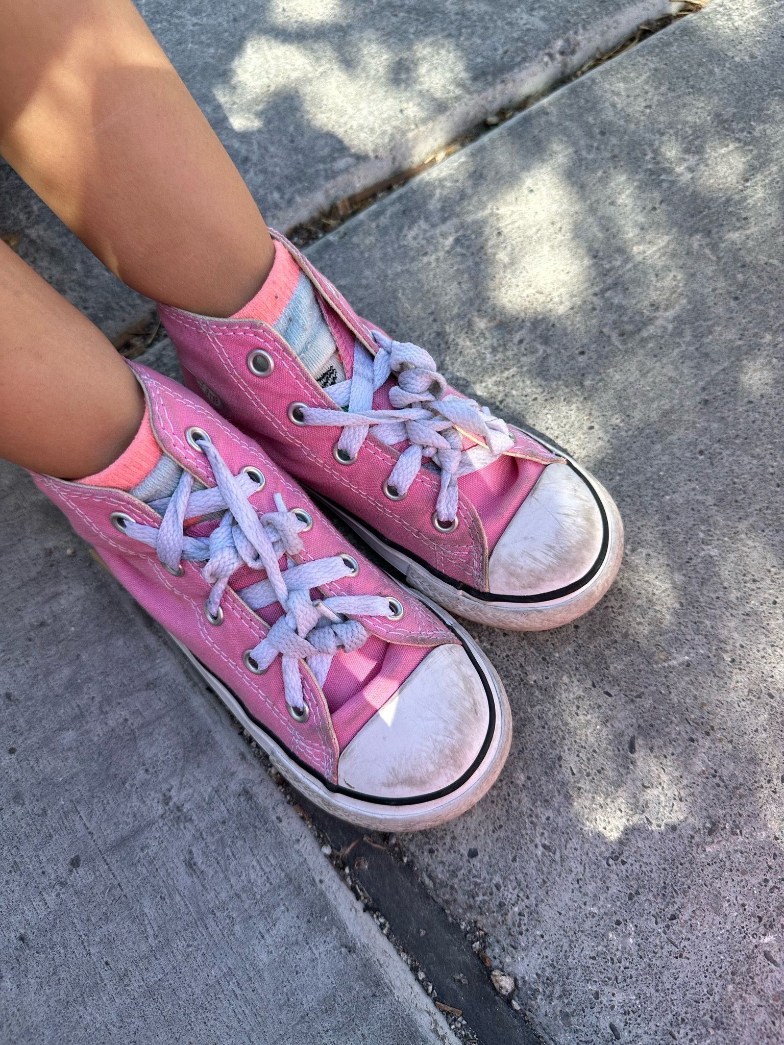 I love Converse and Vans for our whole family. We’ve had them in every size possible since my girls were babies and I love the effortless, edgy, cool kid vibe they give. 

PS - I love to have a good “lived in” pair of Converse, and these pink high tops that my three year old tied herself might be the coolest style I’ve ever seen  😂😎

#LTKFamily #LTKStyleTip #LTKShoeCrush