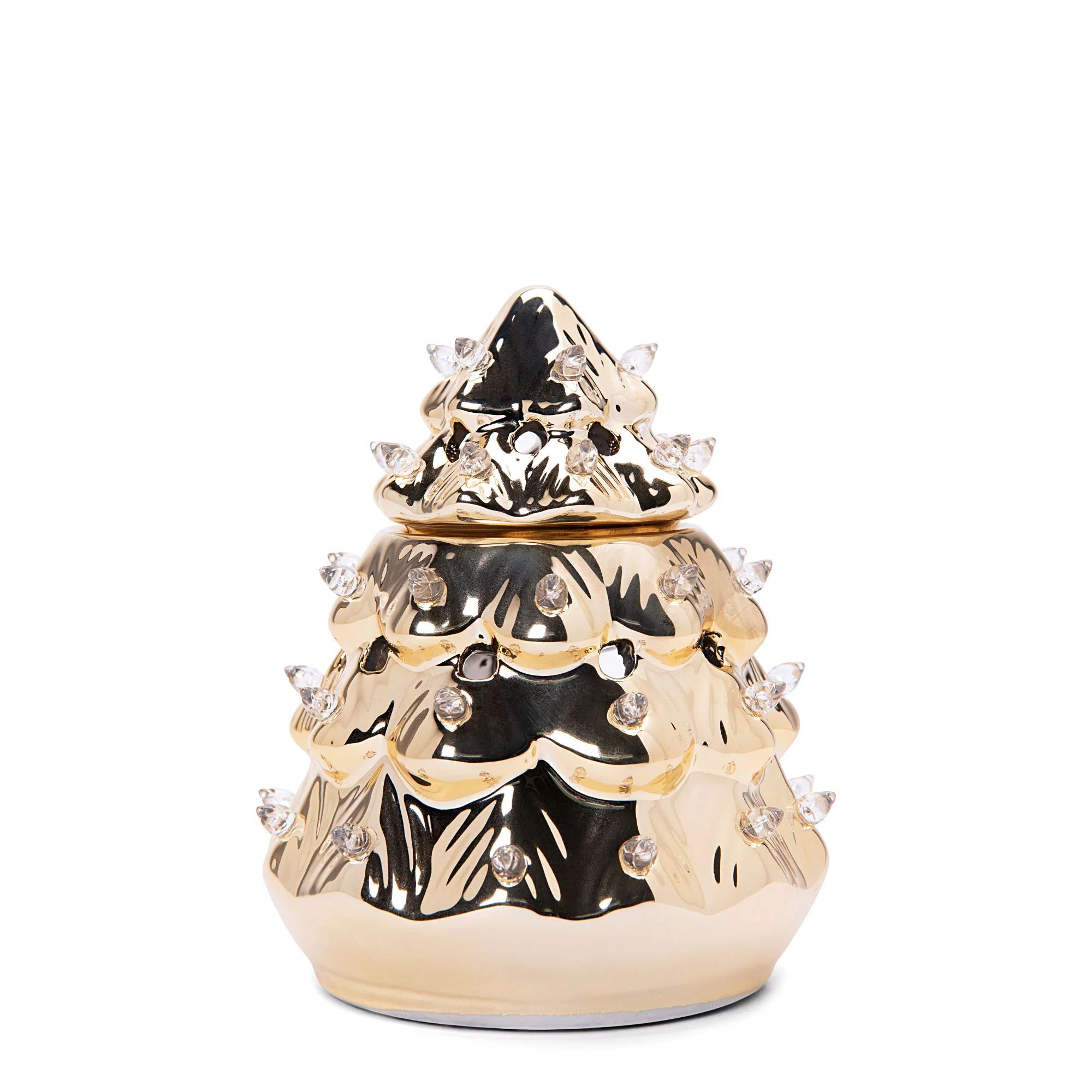 Holiday Time Gold Tree Light Warmer with 2 Tealights | Walmart (US)