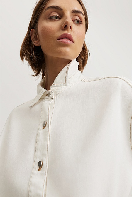 Short Sleeve Denim Shirt | Country Road