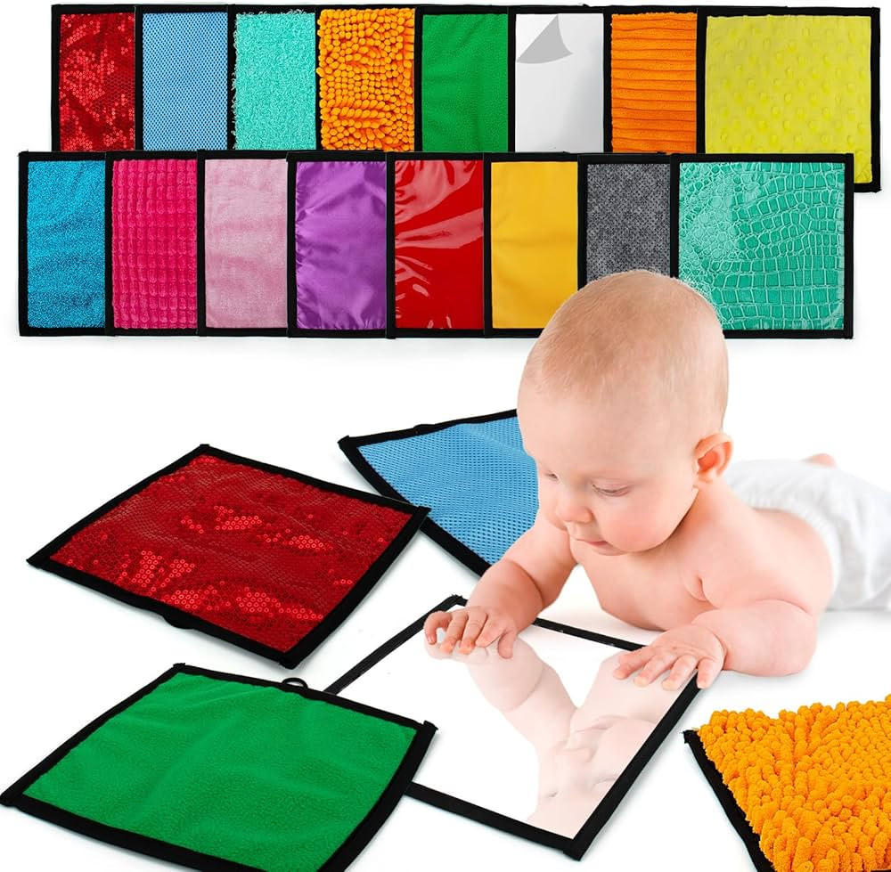 16 Set Sensory Mini Mats Assorted Textured Sensory Floor Tiles - Sensory Walls, Early Sensory Exe... | Amazon (US)