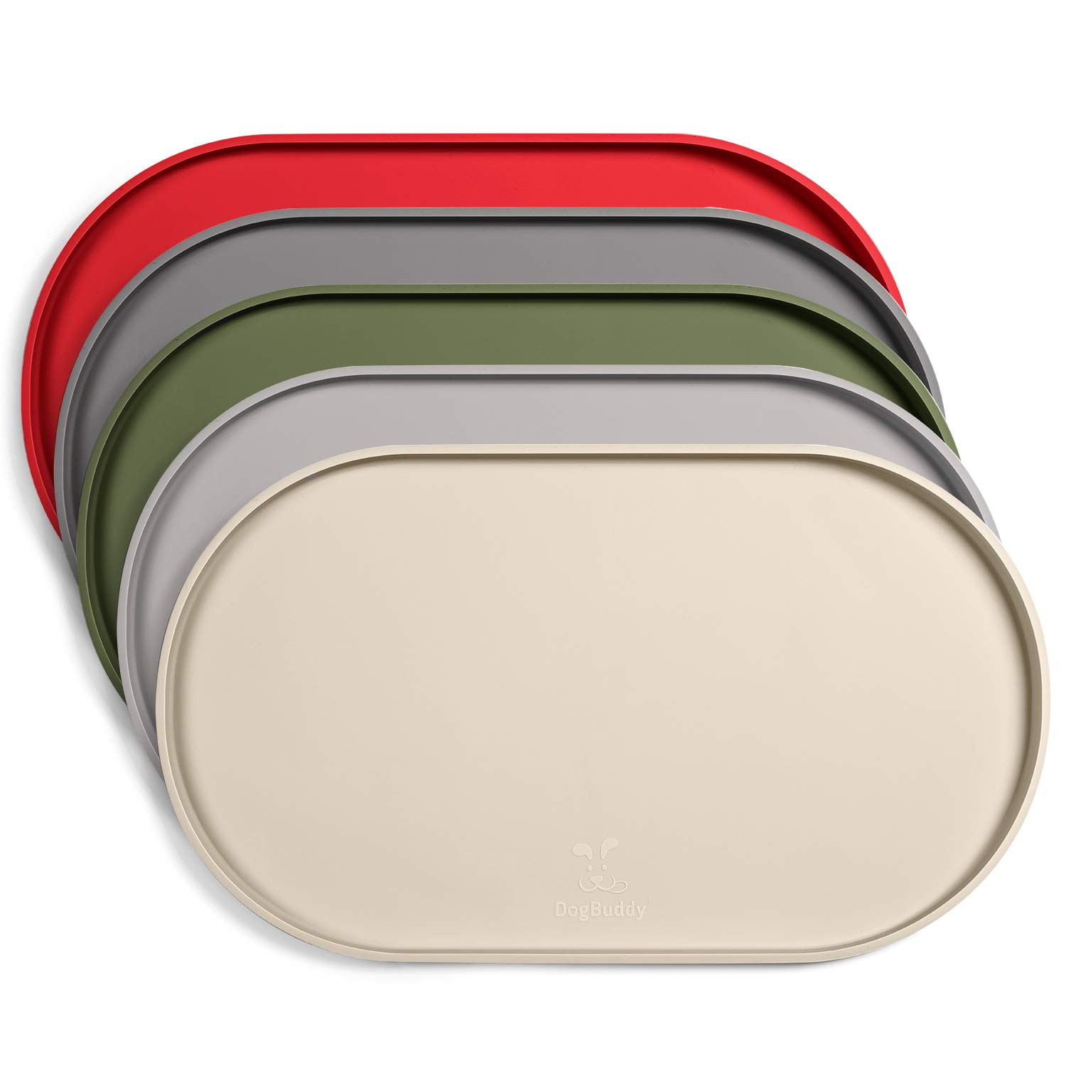 DogBuddy Dog Food Mat - Waterproof Dog Bowl Mat, Silicone Pet Mat for Food and Water Bowls, Nonsl... | Amazon (US)