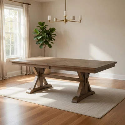 Audreyann Lindsey Extendable Trestle Dining Table | Wayfair North America