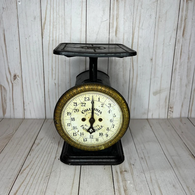 Vintage Columbia Family Scale 24 Pounds Antique Early - Etsy | Etsy (US)